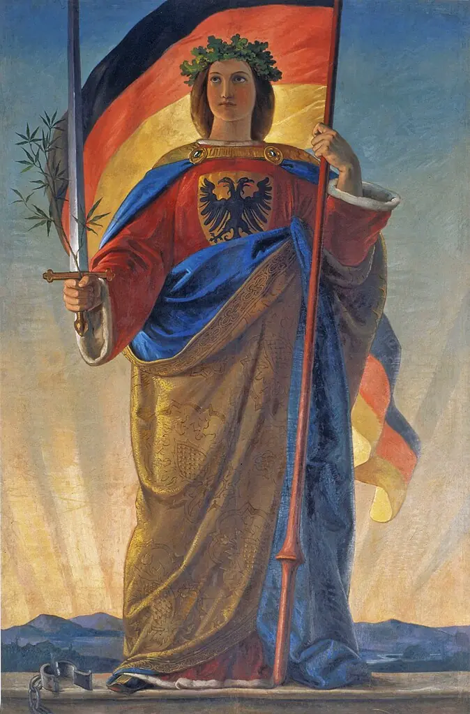 Painting of Germania, the personification of the German nation-state.